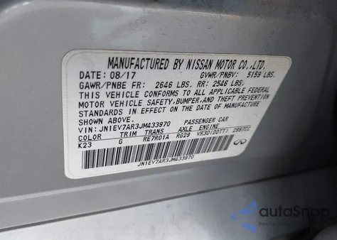 2018 Infiniti Q50 3.0T Sport из США, поврежденный, VIN JN1EV7AR3JM433970